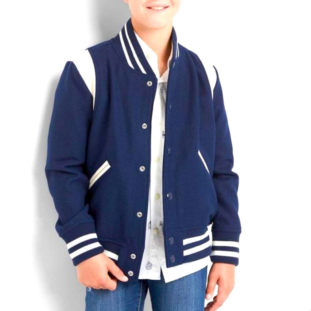 Gap kids boys wool blend varsity style jacket